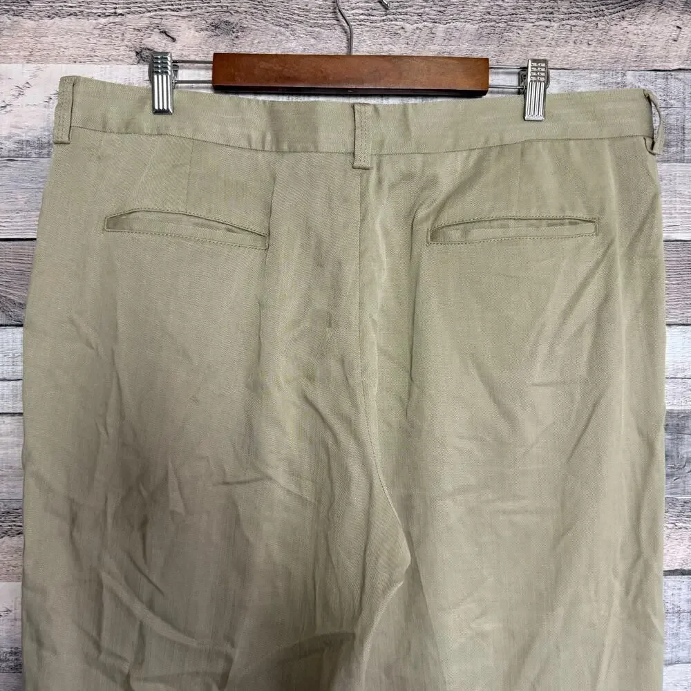 Tommy Bahama Mens Wool Blend Chinos 38x32 Tan Classic Business Preppy